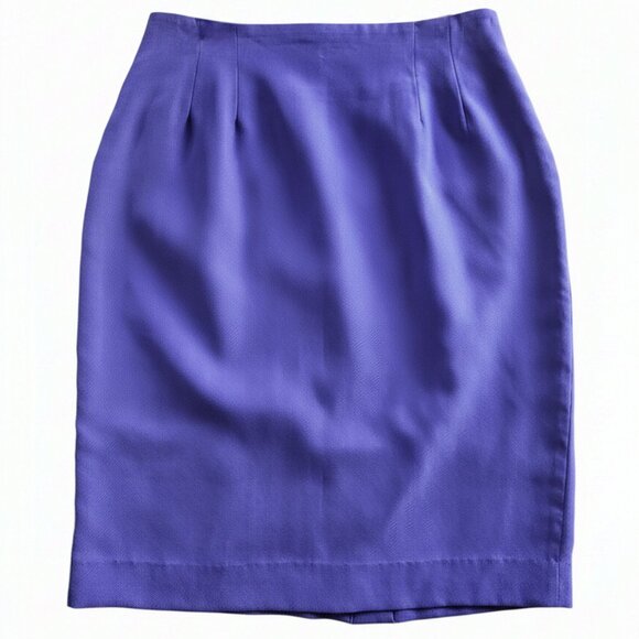 Violet Purple High Waist Silk Skirt - Size 4 - Picture 1 of 3